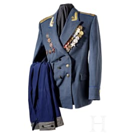 The parade jacket of a lieutenant colonel of the KGB with nine awards, circa 1950–70