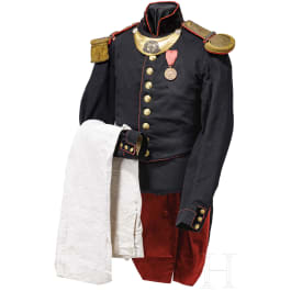 A tunic for a lieutenant in the Engineer Corps under Ferdinand II of Naples and Sicily (1830-59)