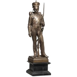 Carl Silbernagel – große Figur eines Garde-Infanteristen des 19. Jhdts., datiert 1902