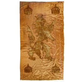 A large tapestry with the Palatinate rampant lion, 17th/18th century