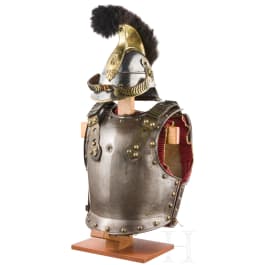 A helmet M 1842/48 and a cuirass for cuirassier troopers