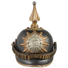 A helmet M 1868 for a sergeant in the Grenadier Regiment No. 89 and Fusilier Regiment No. 90, respectively