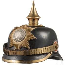 A helmet for an NCO of the Grenadier Regiment No. 89, II. Battalion (Mecklenburg-Strelitz), circa 1910