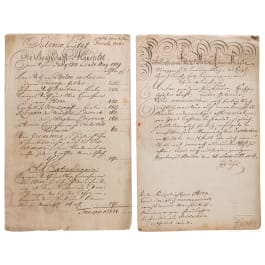 King Friedrich Wilhelm I – two autographs, dated 1716 and 1718