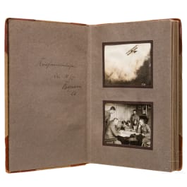 Fotoalbum mit 48 Fotos eines Leutnants der Flieger im 1. Weltkrieg