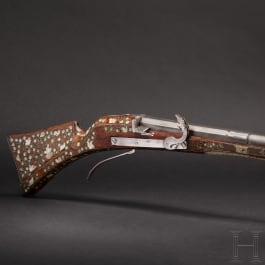 An important mother-of-pearl-inlaid matchlock musket, Dresden, circa 1580/90
