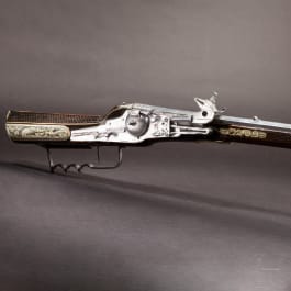 A military wheellock rifle by Balthasar Dressler in Dresden, dated 1596