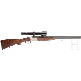 A Blaser over-and-under combination rifle, with a Zeiss scope