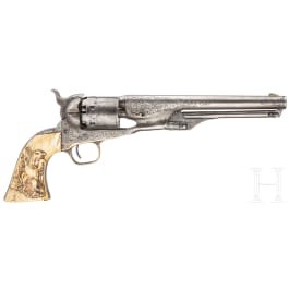 Colt Navy Mod. 1861, Werksgravur, Elfenbeingriff