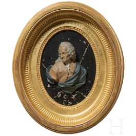 Wachsbossierung des Philosophen Voltaire, Caspar Bernhard Hardy, K&ouml;ln, um 1780
