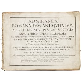 "Admiranda romanarum antiquitatum", Tafelwerk nach Bartoli und Bellori, Italien, 1693