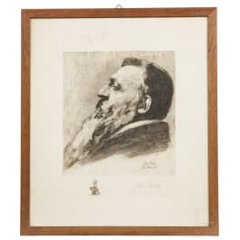 John Phillipp - Auguste Rodin im Profil nach links, 1909