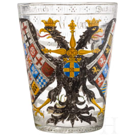 Gro&szlig;es Wappenglas, deutsch, 18./19. Jhdt.