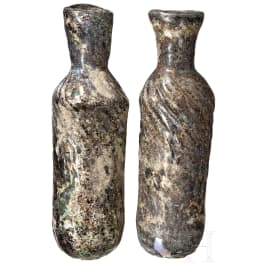 Zwei Rippenflaschen, römisch, östlicher Mittelmeerraum, 2. - 4. Jhdt. n. Chr.