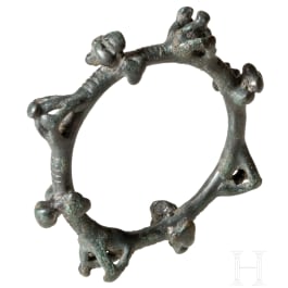 Bronzener Noppenring, keltisch, 4. - 2. Jhdt. v. Chr.