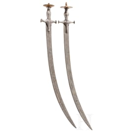 Two Indian tulwars, 19th century