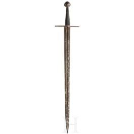 A knightly sword, collector's replica in the style of the 14th century