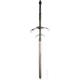 A two-hand sword, a historicism collector's reproduction composed of old parts