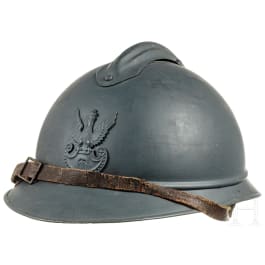 A French/Polish steel helmet M 15 Adrian for Polish volunteers in the French army, 1915 - 1918