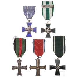 Five awards, 20th century