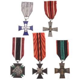 Five awards, 20th century