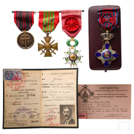 Commander Marie Joseph Joba - a collection of awards and documents