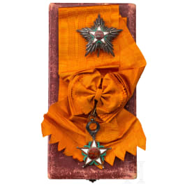 Order Ouissam Alaouite - a Grand Cross and a sash, with award case