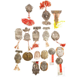 A collection of 18 gymnast badges, 1898 - 1928