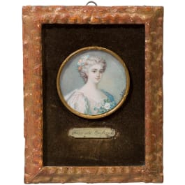 Enrichetta d'Este (1702-77) - miniature portrait of the Princess of Modena, late 19th century