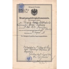A large lot of documents, enveloping the entire lifespan of the Prussian railroad official Benno Hoffmann (1867 - 1929)