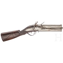 An Eastern European flintlock turn-over carbine, 19th century