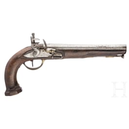 A French revolution-period flintlock pistol, circa 1790