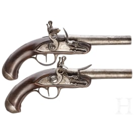Ein Paar Steinschlosspistolen der Marine (?), ähnlich M 1822