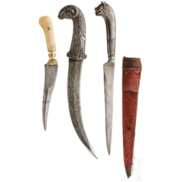 Three Indo-Persian knives, 20th century