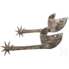 A rare pair of Austrian/Hungarian Gothic tournament spurs, 16th century