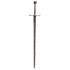 A German one and a half hand sword, circa 1350