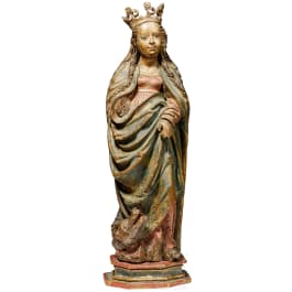 A Carinthian late Gothic sculpture of St. Margaret, circa 1500
