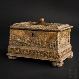 Seltenes Pastiglia-Kästchen, Norditalien, um 1500