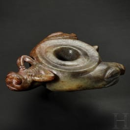 A Chinese turtle and dragon jade figurine, Hongshan culture