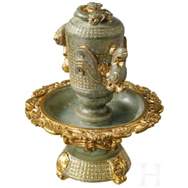 A gilded Chinese jade altar vessel