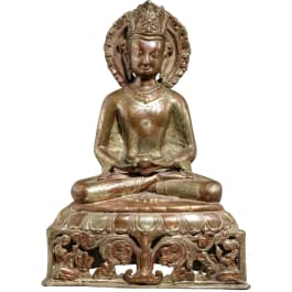 A Nepalese/Tibetan Buddha statuette, 20th century