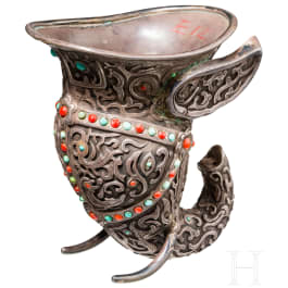 A Nepalese silver cup, 19th century