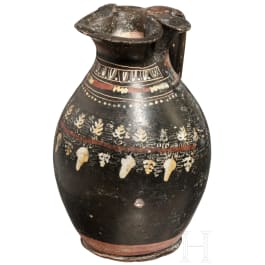 A South Italian Gnathian olpe (jug), 4th century B.C.