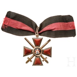 Order of St. Vladimir - a Russian 4th class cross with swords, circa 1910