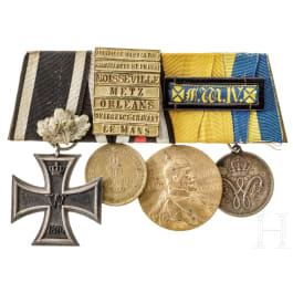 A four-piece medal bar of a participant of the war 1870/71