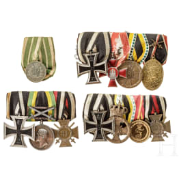 Four Saxon/Thuringian medal bars, World War I