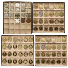 A collection of 42 Bavarian veterans' and warriors' club medals, last third of the 19th century