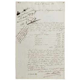 Napoleon I - an apostille, handwritten and dated 8.1.1808