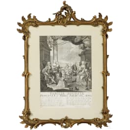 Johann Christoph Winkler - "Familia Augusta", in original frame, circa 1756
