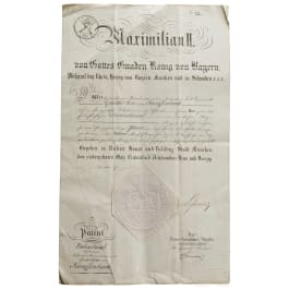 König Maximilian II. von Bayern - Autograph, datiert 17.5.1849